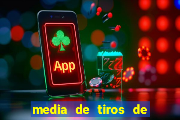 media de tiros de meta por jogo